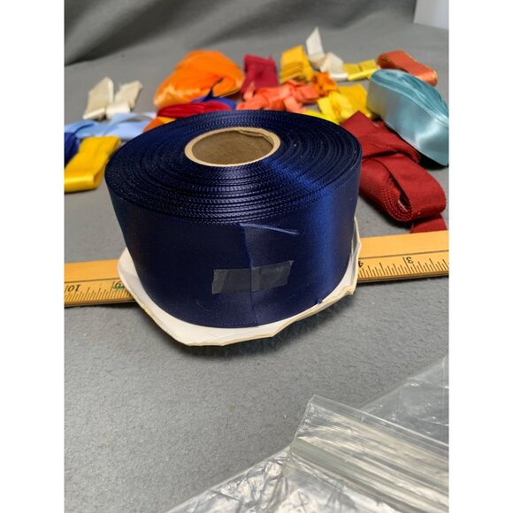 Mixed Assorted Craft Ribbon Collection - Satin & Grosgrain - Vibrant Colors - 10 - Picture 7 of 11